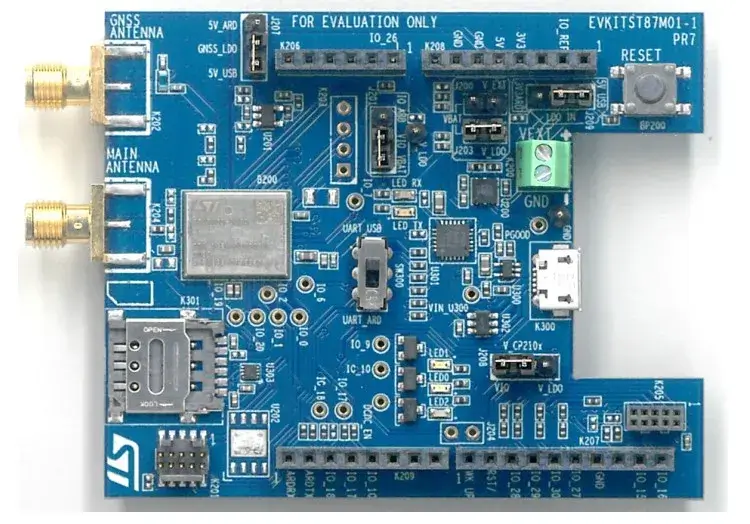 A picture of the ST87MXX module shield
