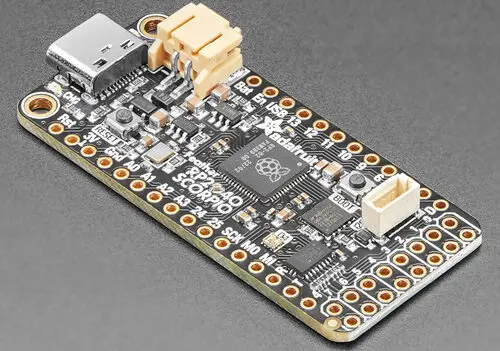 A picture of the RP2040 Scorpio Feather board