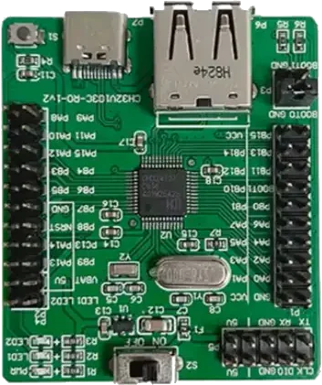 A picture of the WCH CH32V103EVT board