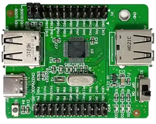 A picture of the WCH CH32V203EVT board