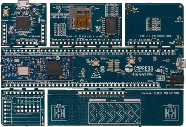 A picture of the CY8CPROTO-062-4343W board
