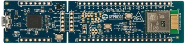 A picture of the CY8CPROTO-063-BLE board