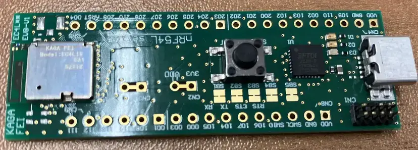 A picture of the EC4L15BA1-EVB board