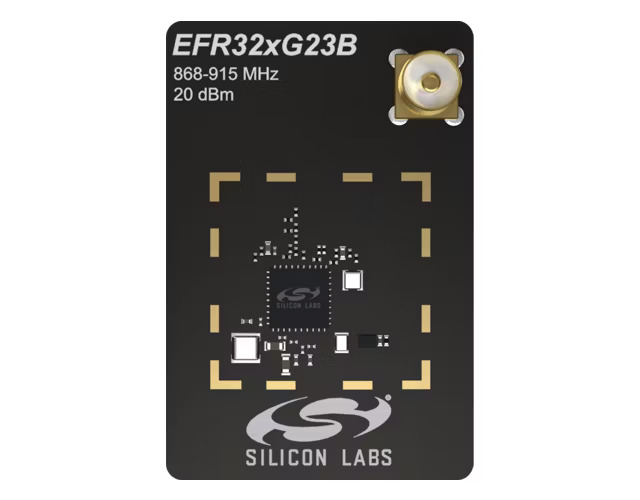 A picture of the EFR32xG23 868-915 MHz 20 dBm (xG23-RB4210A) board