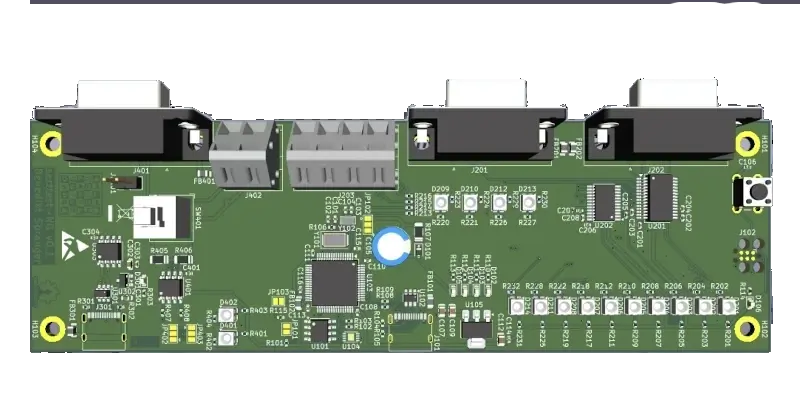 A picture of the STM32G431 based Sertest-NG board board