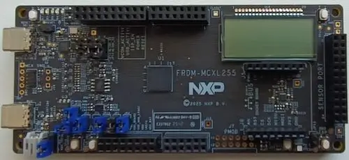 A picture of the FRDM-MCXL255 board