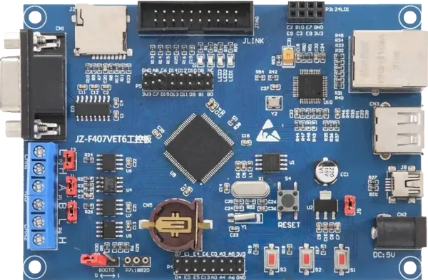 A picture of the JZ-F407VET6 Industrial Control Board board