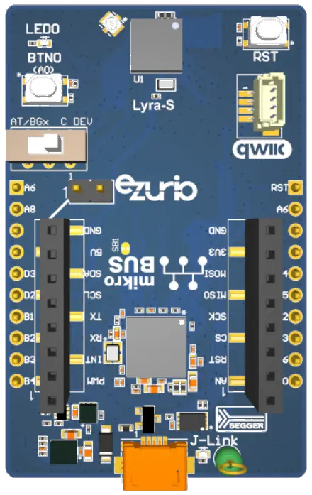 A picture of the Lyra S DVK board