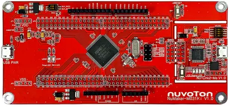 A picture of the NUMAKER M031KI board