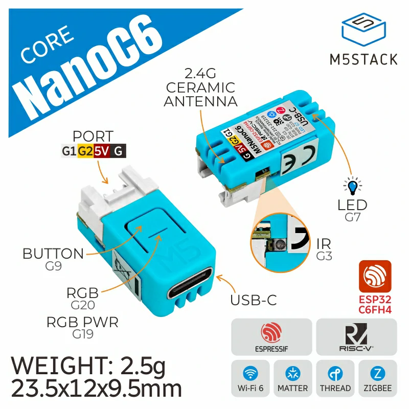 A picture of the NanoC6 board