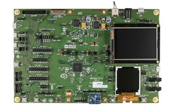 A picture of the MAX78002EVKIT board