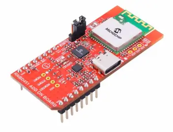 A picture of the RNBD451 Add-on Board (Mikro BUS) shield