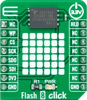 A picture of the Flash 8 Click shield