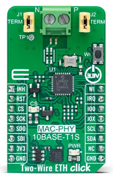 A picture of the Two-Wire ETH Click shield