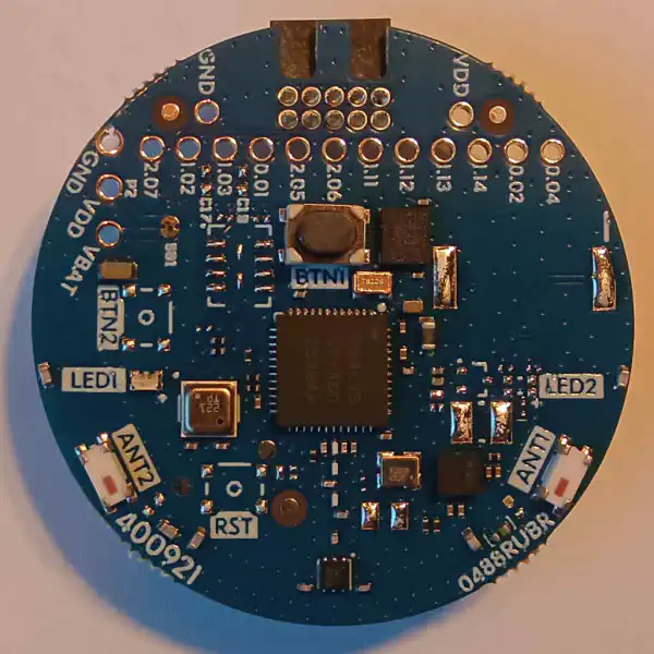 A picture of the nRF54L15 TAG board
