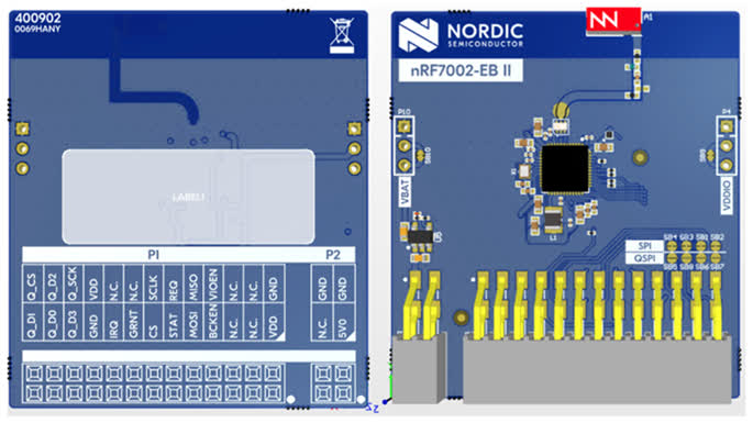A picture of the nRF7002 EB-II Shield shield