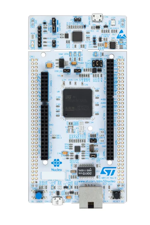 A picture of the Nucleo F439ZI board