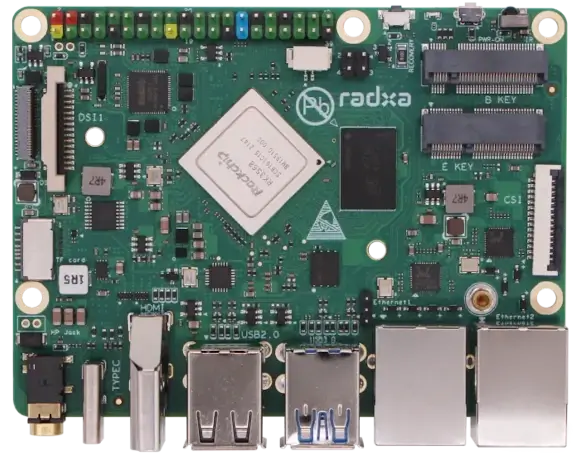 A picture of the Radxa ROCK 3B board