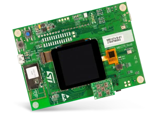 A picture of the STM32F413H Discovery board