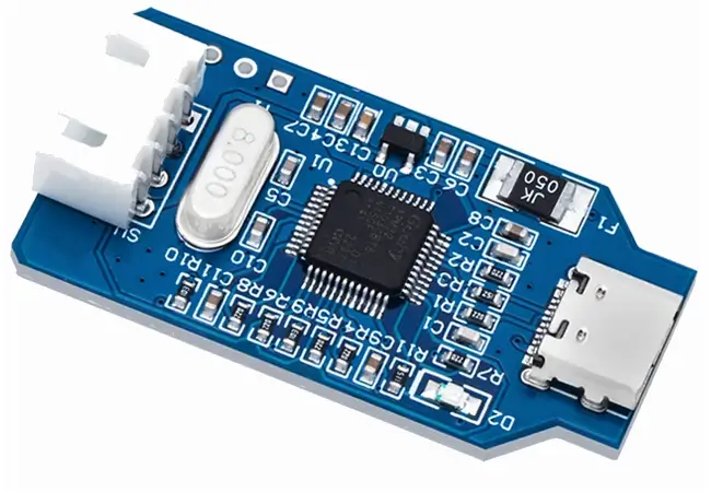 A picture of the STM32 Debug Probe board