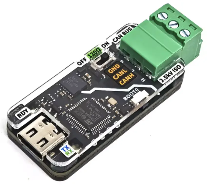 A picture of the USB2CANFDV2 board