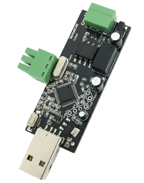 A picture of the USBCAN ISO board