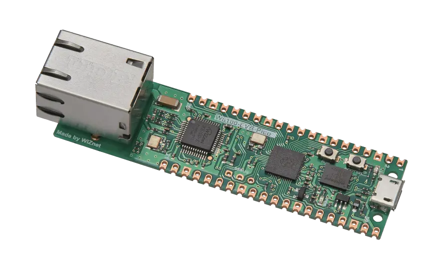 A picture of the W6100-EVB-Pico board