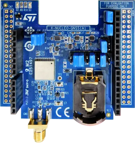 A picture of the X-NUCLEO-GNSS1A1 shield